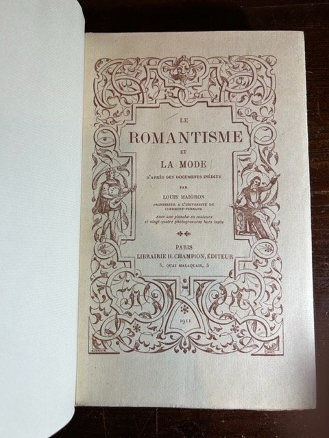 Le romantisme et la mode. D'après des documents inédits.