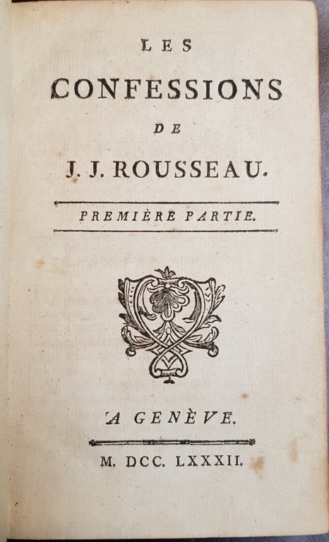 Les confessions de J.J. Rousseau