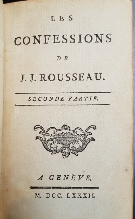 Les confessions de J.J. Rousseau