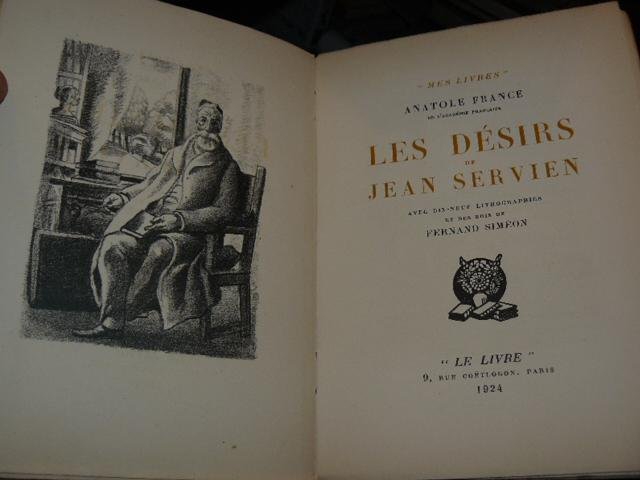 Les désirs de Jean Servien avec dix neuf lithographies et …