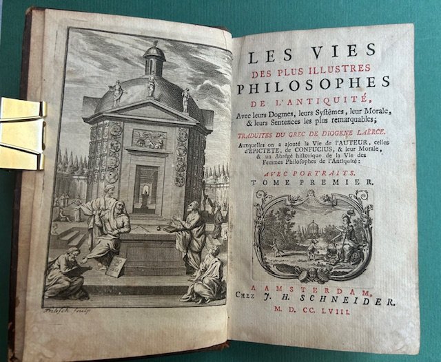 Les vies des plus illustres philosophes de l'Antiquité avec leurs …