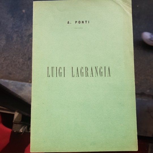Luigi Lagrangia. Parole pronunziate da Ponti nell'occasione della festa letteraria