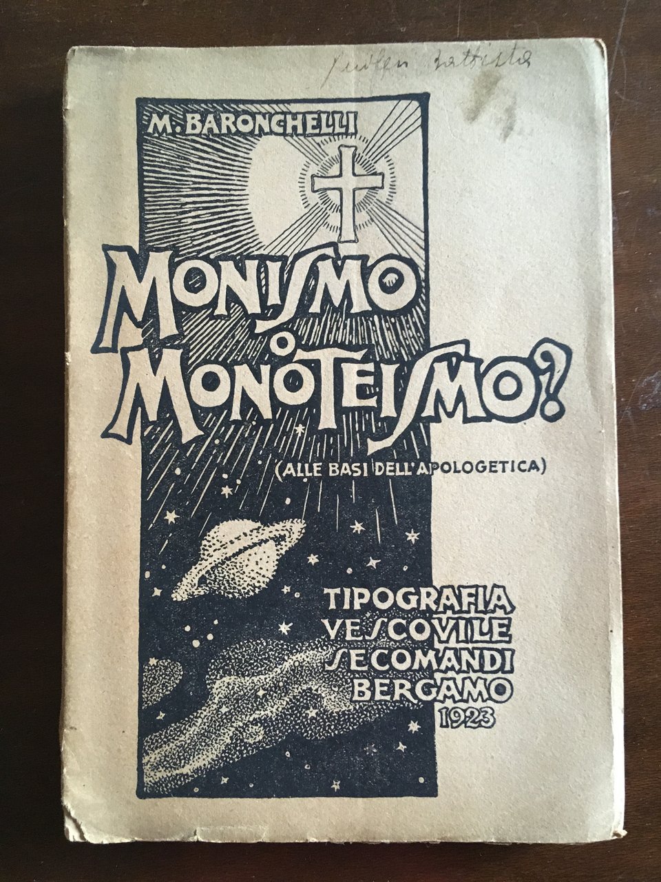 Monismo o Monoteismo? (Alle basi dell'apologetica )