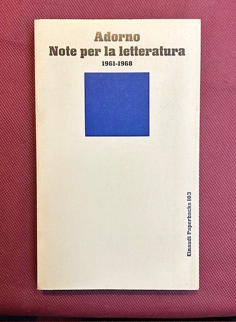 Note per la letteratura 1961-1968.