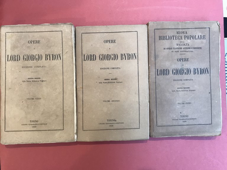 Opere complete di Lord Giorgio Byron. Seconda edizione della N. …
