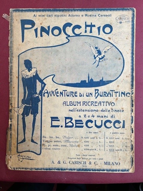 Pinocchio. Avventure di un burattino. Album ricreativo nell'estensione delle cinque …