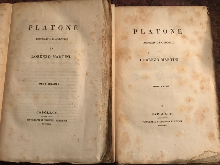 Platone compendiato e comentato da Lorenzo Martini