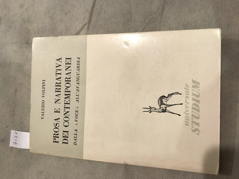 Prosa e narrativa dei contemporanei. Dalla 'Voce' all'avanguardia
