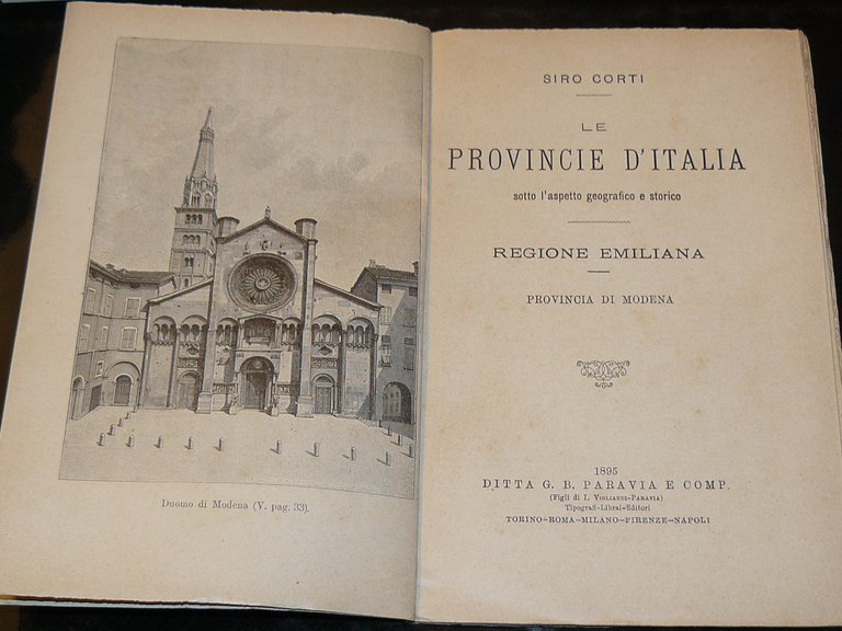 Provincia di Modena. Le provincie d'Italia sotto l'aspetto geografico e …