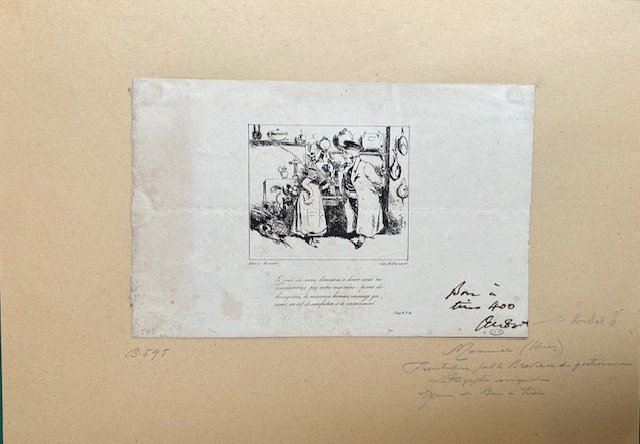 QUATTRO PROVE D’ARTISTA DI H. MONNIER. Prova d’artista Avant la …