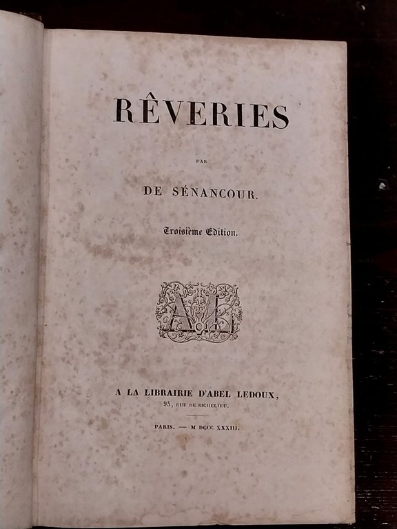 Reveries. Troisieme edition