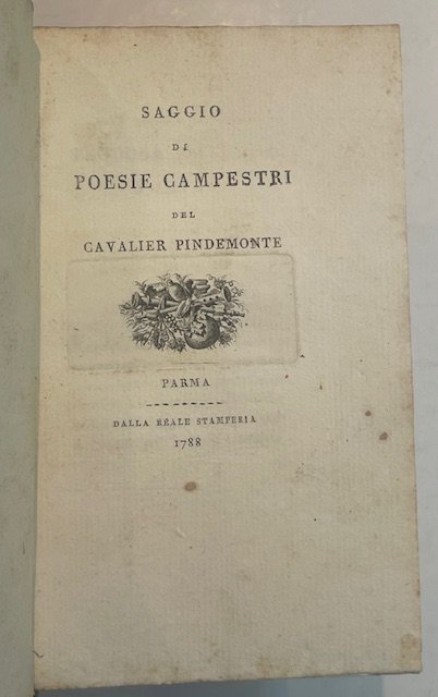 Saggio di poesie campestri. | Immagine principale