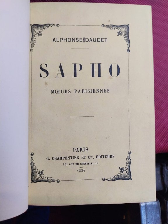 Sapho. Moeurs Parisiennes