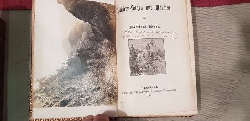 Schlern-Sagen und Marchen. Sottotitolo manoscritto: Illustrated with photographs taken in …