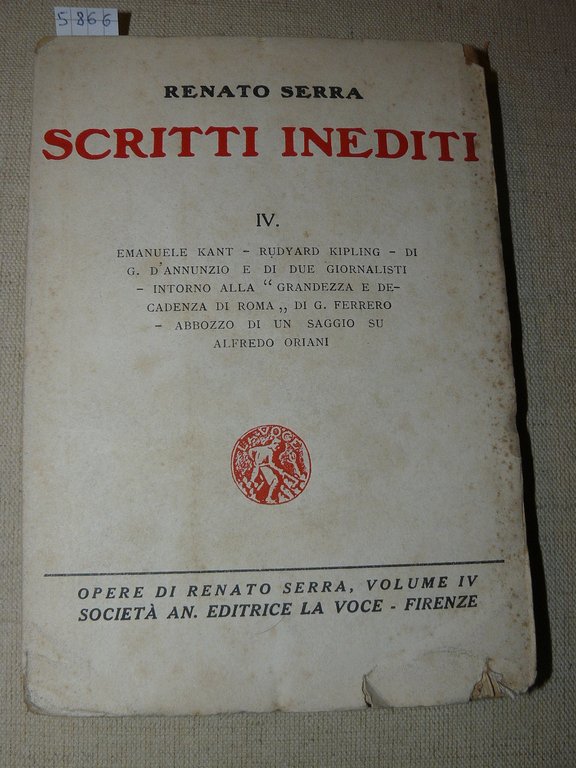 Scritti inediti. Emanuele Kant - Rudyard Kipling - Di G. …