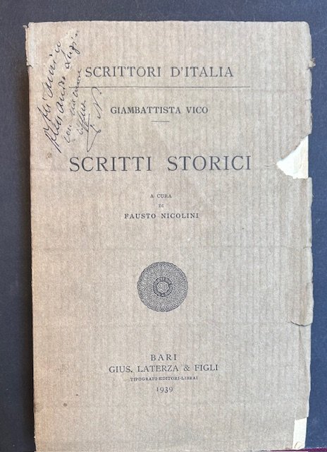 Scritti storici. A cura di Fausto Nicolini | Immagine principale