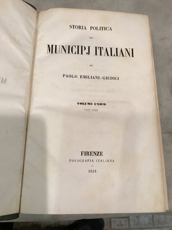 Storia poilitca dei municipj italiani