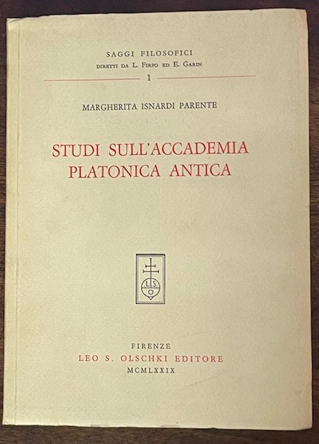 Studi sull'Accademia platonica antica | Immagine principale