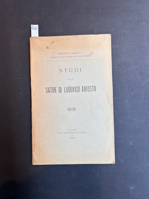 Studi sulle satire di Ludovico Ariosto. | Immagine principale