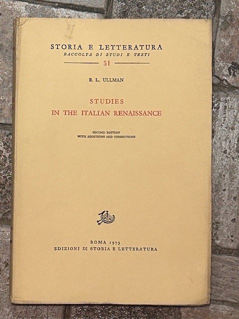 Studies in the italian renaissance. Second edition with additions and … | Immagine principale