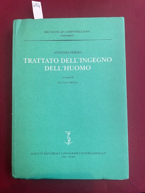 Trattato dell'ingegno dell'Huomo. In Appendice Del bever caldo. A cura … | Immagine principale