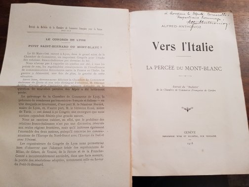 Vers l'Italie. La precée du Mont-Blanc. Extrait du 'Bulletin' de …