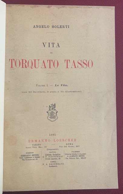 Vita di Torquato Tasso. Vol. I: la vita; vol. II, … | Immagine Gallery 2