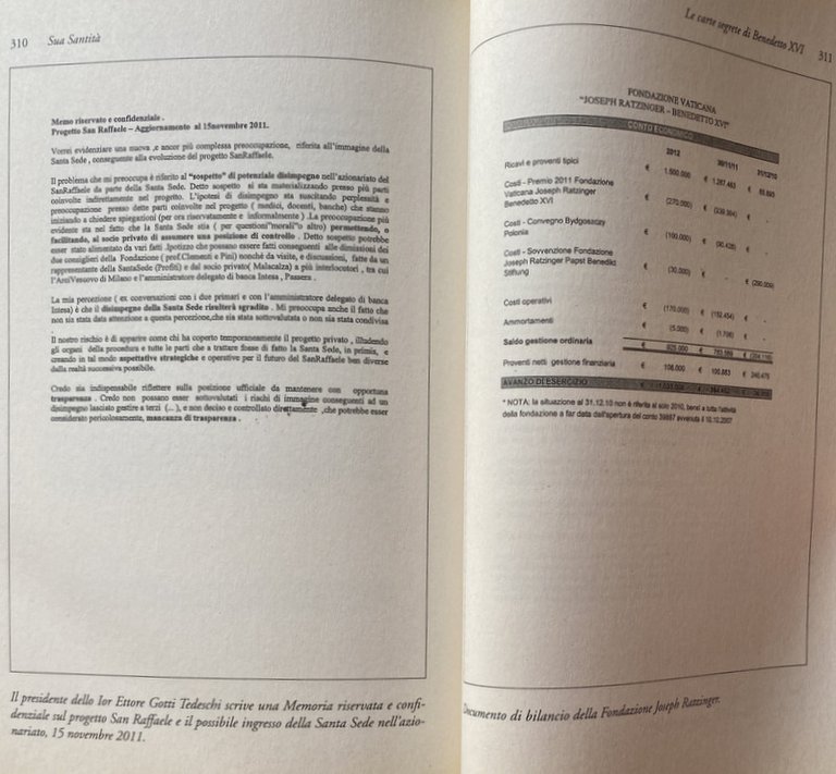 SUA SANTITÀ. LE CARTE SEGRETE DI BENEDETTO XVI