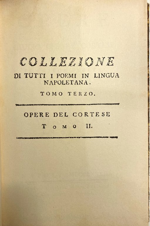 IL PORCELLI. COLLEZIONE DI TUTTI I POEMI IN LINGUA NAPOLETANA. …