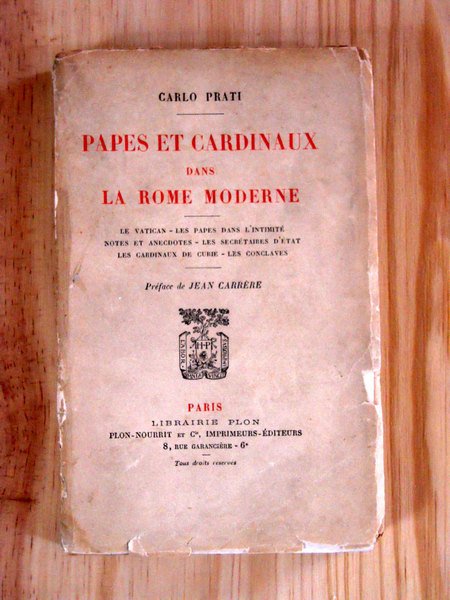 Papes et Cardinaux dans la Rome moderne