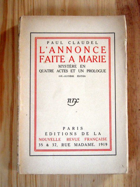 L'annonce faite à Marie (mystère en quatre actes et un …