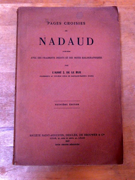 Pages choisies de Nadaud