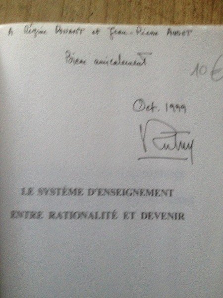 Le système d'enseignement entre rationalité et devenir