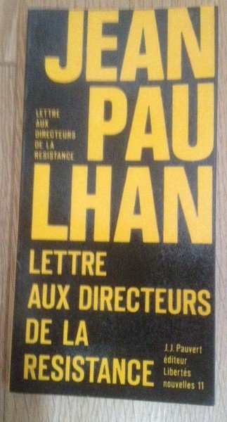 Lettre aux directeurs de la Résistance
