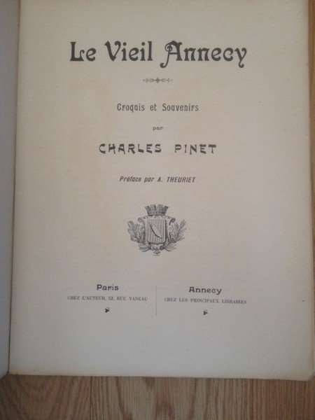 Le vieil Annecy Croquis et souvenirs