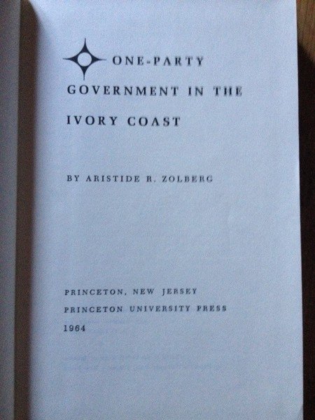 One-Party Government in the Ivory Coast