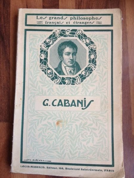 G. Cabanis, choix de textes et Introduction par Georges Poyer