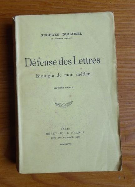 Défense des lettres