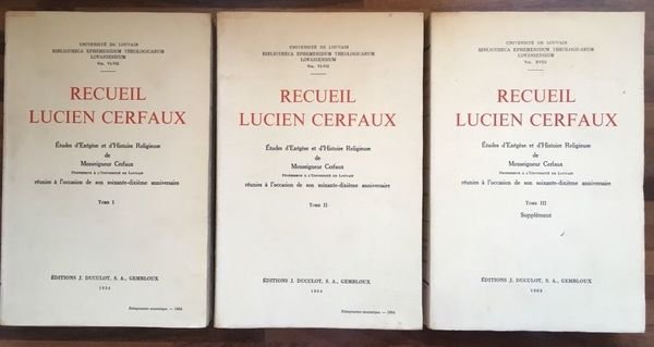 Recueil Lucien Cerfaux (Volumes I à III)