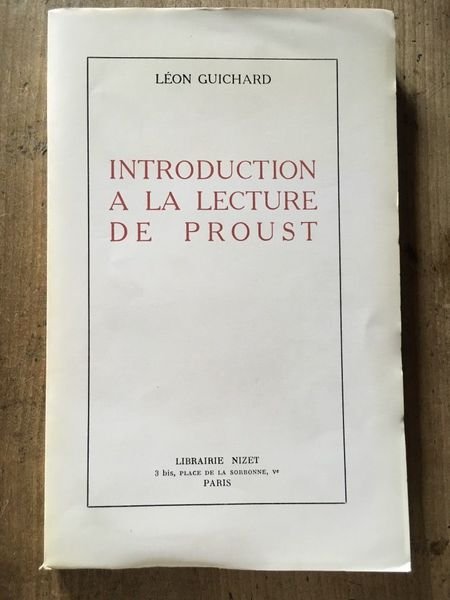 Introduction à la lecture de Proust