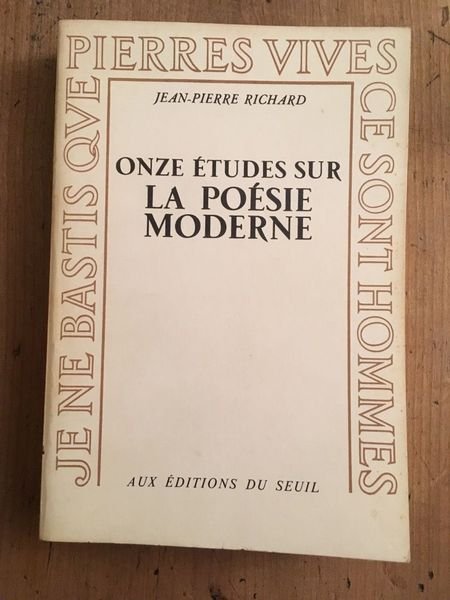 Onze études sur la poésie moderne