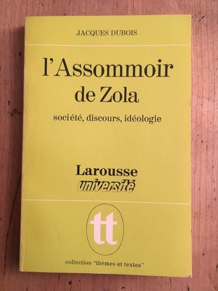 L'Assommoir de Zola, société, discours, idéologie