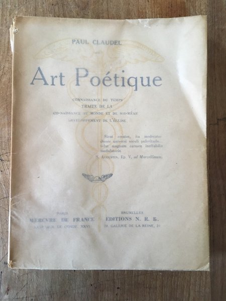 Art poétique - Connaissance du temps, Traité de la connaissance …