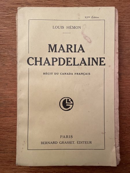 Maria Chapdelaine, récit du Canada français