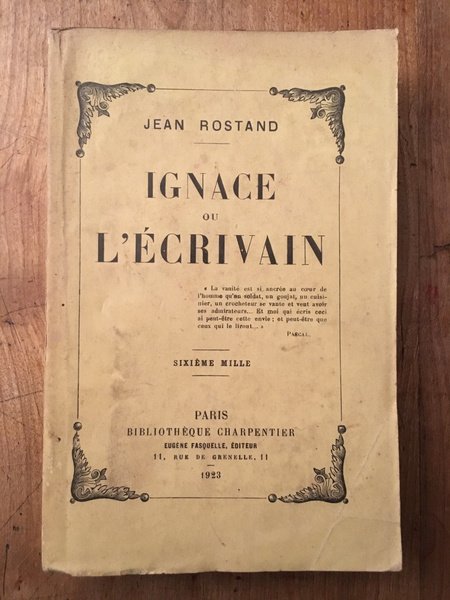 Ignace ou l'écrivain