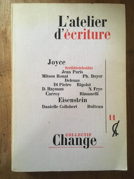 Revue L'atelier d'écriture numéro 11