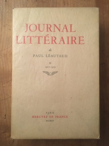 Journal littéraire, Tome II, 1907-1909