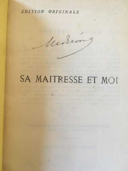 Sa maitresse et moi