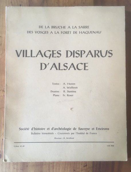 Villages disparus d'Alsace