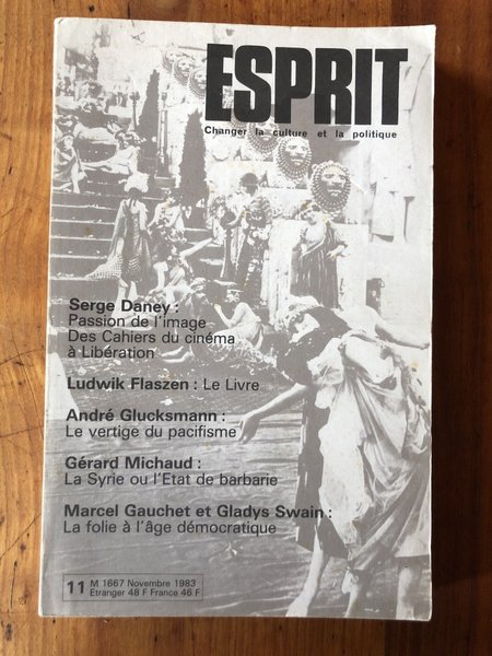 Revue Esprit Novembre 1983, Passion de l'image